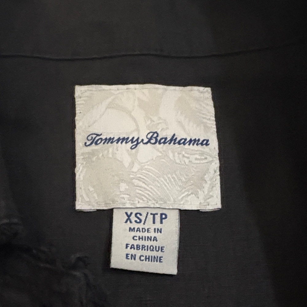 Tommy Bahama Black Two Palms Linen Raw-Edge Jacket XS - Picture 2 of 4